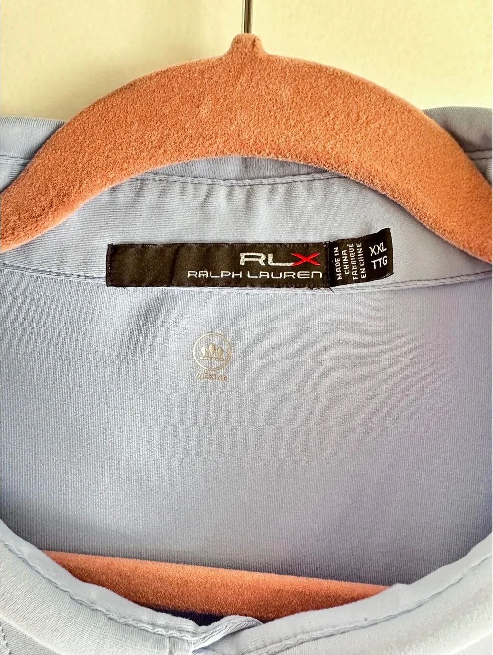 Light blue RLX Ralph Lauren Performance Golf Polo Shirt Size XXL